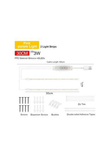 Yulong Geeroyoo Bitki Büyüme Işığı Şeridi - 4 Ayarlanabilir Diğer