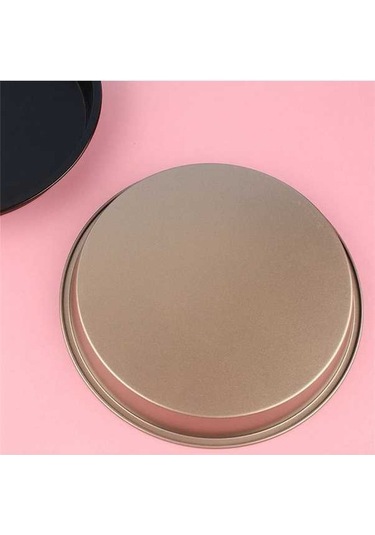 Ulzyvf Yuvarlak Pizza Tepsisi Siyah Plakası Pizza Pişirme Tepsisi 7ın Xm Siyah