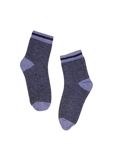 Erkek Çocuk Çorap Soket 4 Çift Siyah-lacivert-kahve-yeşil-1884 ÇoK Renkli