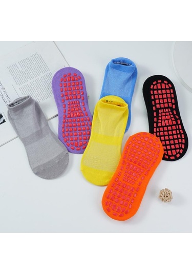 Mavi Tutkal Nokta Kaymaz Çorap Kavrama Çorap Kaymaz Yoga Ev Terlik Çorap Yastıklı Taban Çorap Erkekler Kadınlar İçin Mavi