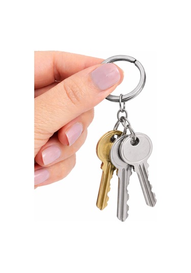 30 Adet Gümüş Renk 3 Cm Metal Anahtarlık Halkası