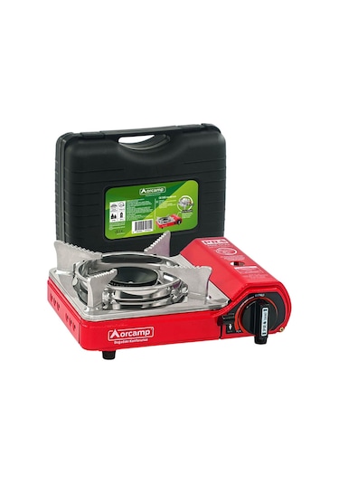 Tekli Mini Portatif Kamp Ocağı Plastik Çantalı Kırmızı Ck-506 Kırmızı