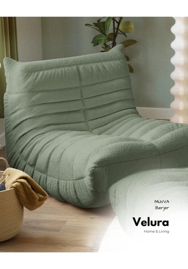 Muvva Berjer & Pofuduk Relax Koltuk & Armut Tekli Koltuk - Su Yeşili Su Yeşili