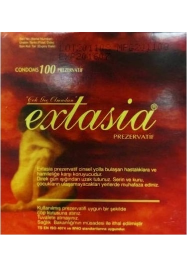 Extasia Ekonomik Paket 100 Adet Prezervatif