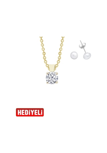 Tek Taş Altın Kolye Ucu As1424Gkl Altınsepeti