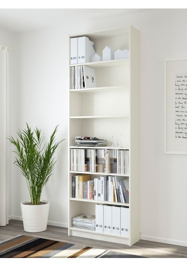 Kitaplık, Beyaz, 80x28x237 Cm Beyaz