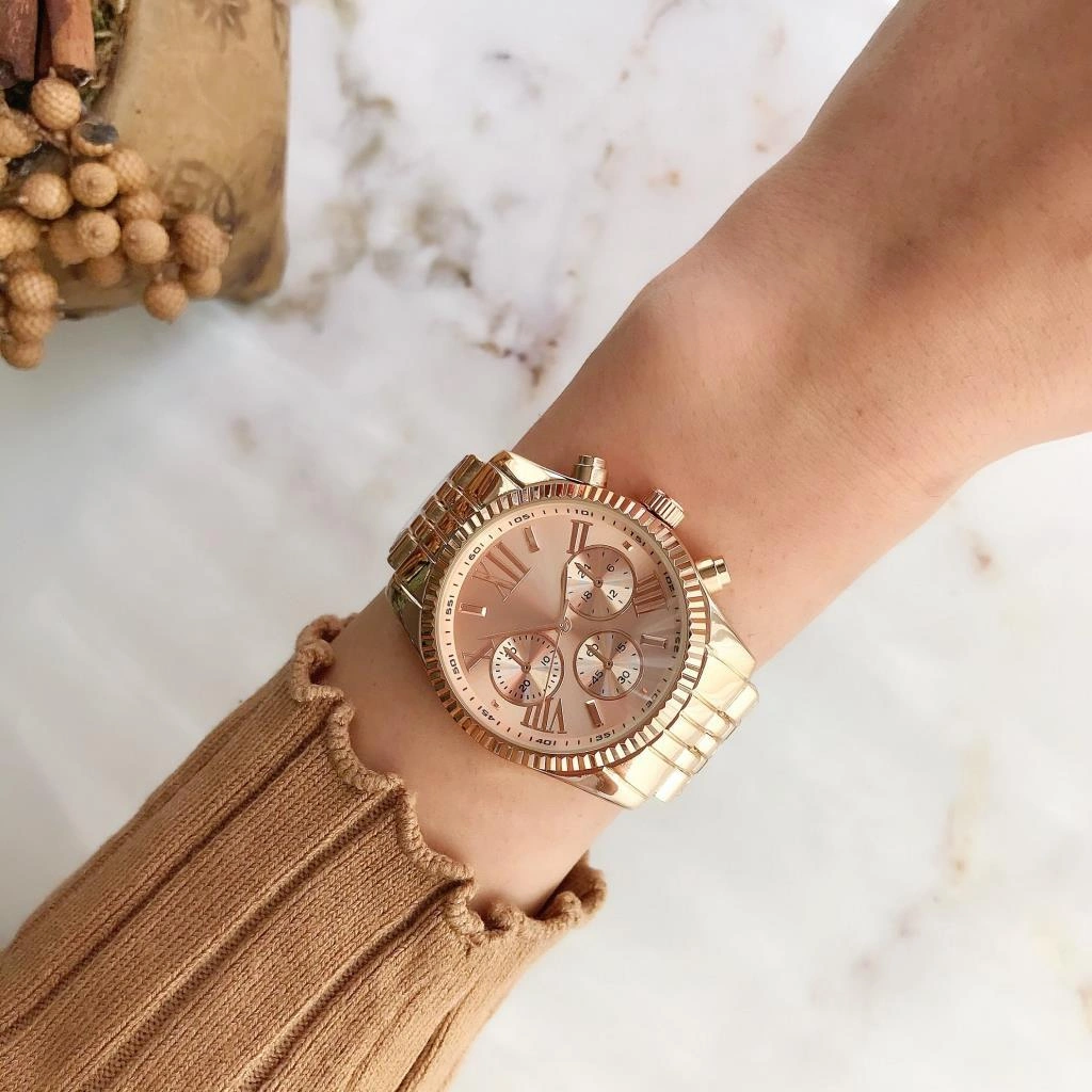 Roma Rakam Kasa Detaylı Rose Gold Kadın Kol Saati Rose Gold