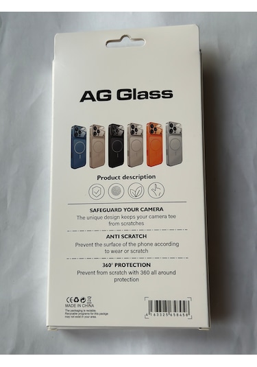 İphone 15 Ag Glass Magsafe Siyah Kaliteli Kılıf Yeni Trend Şok Emici & Tam Koruma, 5 Renk Siyah