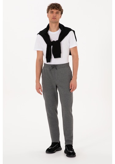 U.S. Polo Assn. Erkek Antrasit Melanj Şardonlu Eşofman Altı 50313761-VR081