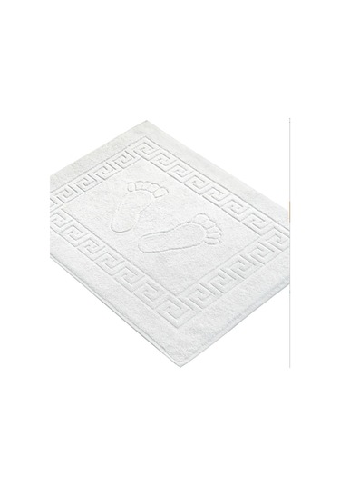 Lavabo Ayak Paspası , Ayak Desenli Paspas , Otel Paspası , Banyo Paspası ,wc Paspası Beyaz