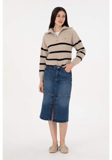U.s. Polo Assn. Kadın Mavi Etek Jean 50291114-dn0022 Çok Renkli U.s. Polo Assn. Kadın Mavi Etek Jean 50291114-dn0022 Çok Renkli