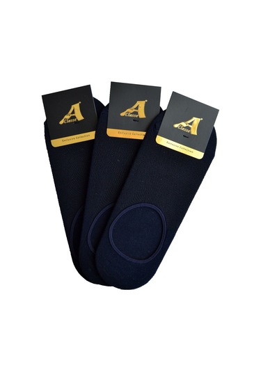 A Classe Suba-Babet-Taban Erkek Çorap 3'Lü Paket Lacivert