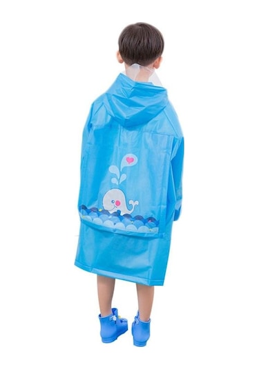 Hayvan Figürlü Kapüşonlu Unisex Çocuk Yağmurluk
