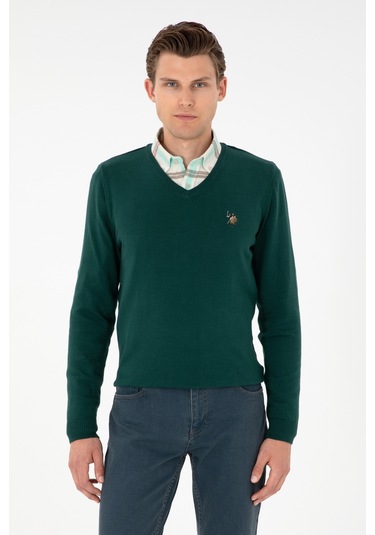 U.s. Polo Assn. Erkek Yeşil Kazak /triko 50288885-vr054 Yeşil
