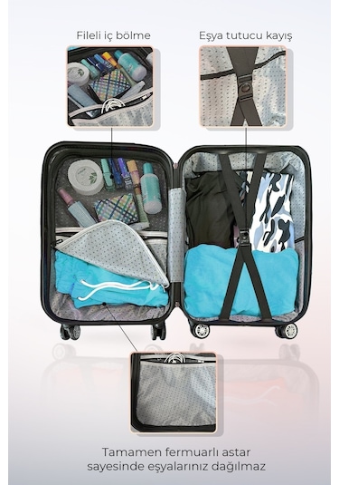 Polo&sky Petek Model Pembe Renk Kabin Boy Valiz Bavul Pembe