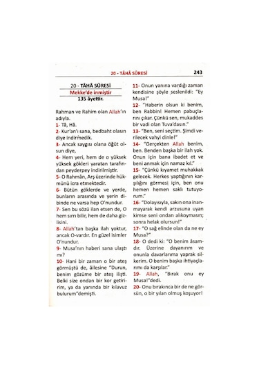 Kuranı Kerim Ve Yüce Meali - Metinsiz Meal - Çanta Boy - Merve Ya