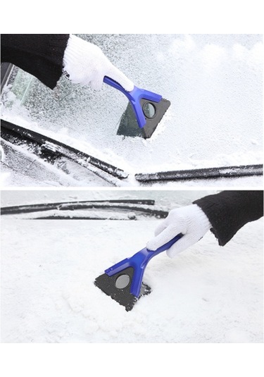 Adet Araba Cam Kar Küreği Çok İşlevli Kar Buz Don Küreği Silecek Koruma Kaymaz Saplı Kış Kar Kazıyıcı