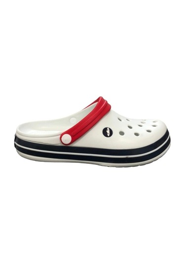 Akınal Bella E195 Beyaz Erkek Hastane Sabo Terlik Sandalet Beyaz