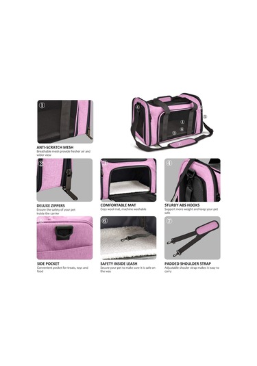 Jokmae Hava Yolları Onaylı Pet Taşıyıcı Pembe