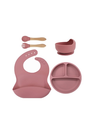 Jianfan Silikon Mama Kabı Bebek Beslenme Takım Gıda Sınıfı Silikon Yeşil Petrol Yeşili