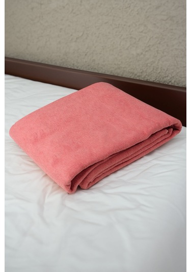 Yeşilhome Çift Kişilik Pamuk Battaniye, Çift Taraflı Battaniye Pembe-krem Pembe