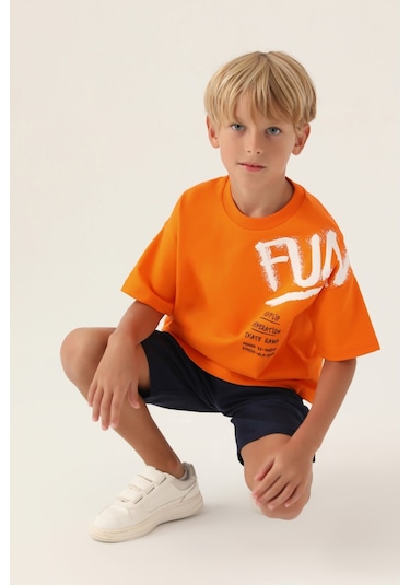 Rolypoly Generation Turuncu Erkek Çocuk Bermuda Takım 5274-43336 Turuncu