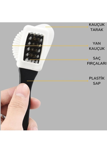 Buffer Çift Taraflı Pratik Taşınabilir Süet Nubuk Deri Çizme Bot Ayakkabı Temizleme Bakım Fırçası