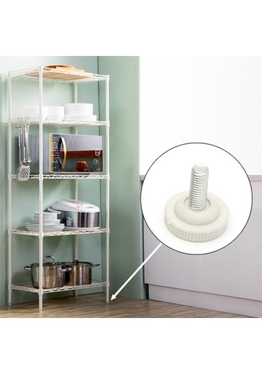 100 Adet Ayarlanabilir Ayak Pedi Mobilya Vida Destek Saplaması, M6x12 Diğer