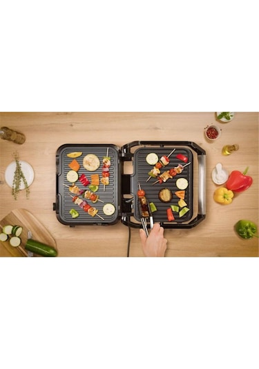 Tefal SuperGrill 3in1 6 Dilim Kapasiteli 2000 Watt Barbekü Izgara ve Tost Makinesi