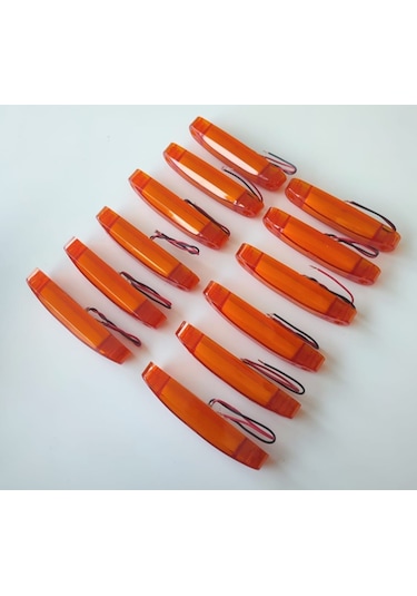 12 Adet Kalın Neon Led Lamba Turuncu 12-24 Volt