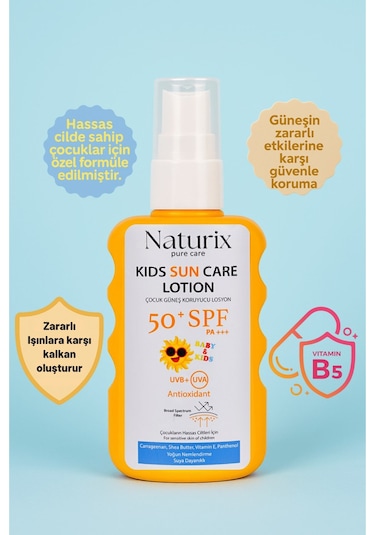 Çocuk Güneş Koruyucu Losyon Spf 50+ Pa+++ Yeni Nesil Koruma Ve Yoğun Nem - 200 Ml