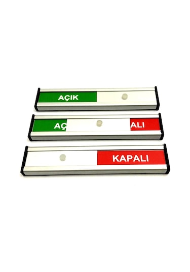 Açık - Kapalı Tabelası Kapı Isimliği Yönlendirme Levhası Sürgülü