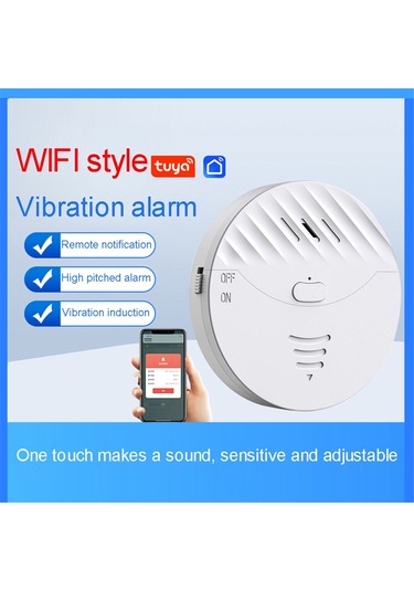 Anjiexun Güvenlik Sensör Dedektörü 130db Akıllı Tuya Kapı Pencere Titreşim Alarmı
