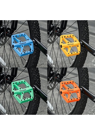 Ranyeek Geniş Yüzeyli Kaymaz Bisiklet Pedalı - Dayanıklı Nylon Ve Rulmanlı Tasarım