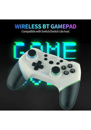 Xindoker Switch İçin Kablosuz Bluetooth Oyun Kolu - Çift Motor Titreşimi Ve 6 Eksenli Hareket Algılama - Switch/switch Lite Uyumlu Sarı