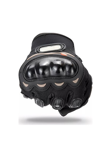 MOONRIDER Probiker Korumalı Motorcu Motosiklet Eldiveni Siyah