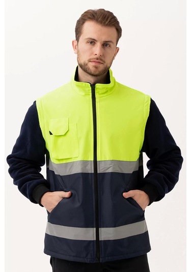 Kışlık İş Güvenliği Mont En Iso 13688 Pendula Renkli F.sarı--lacivert