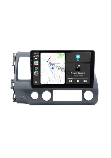 Honda Cıvıc Fd6 2006-12 10" Uyumlu Androıd Multimedya Gerçek 2/32 Kablosuz Carplay Geri Görüş Kameralı 10"