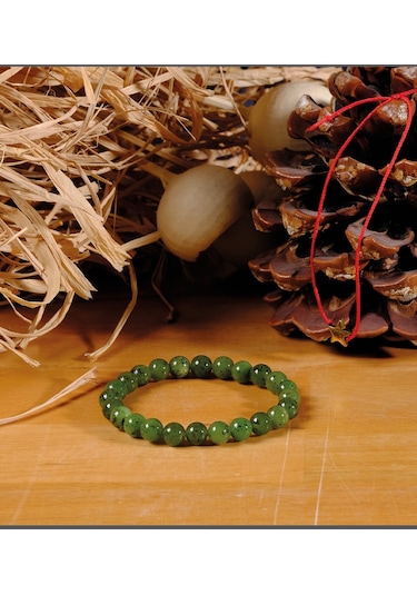 Ssilhoutte Doğaltaş Sertifikalı Yeşil Yeşim Taşı Kadın Erkek Genel Sağlık Taşı Doğal Taş Bileklik Hediye Bileklik Unisex Yeşil