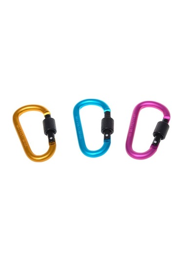 Besthome1 8cm Kilitli D Halka Karabina, Hafif Alüminyum, 30kg Kapasite, Çelik