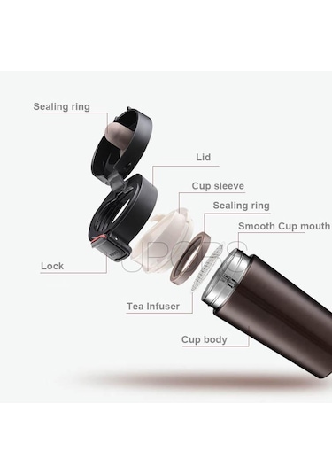 Kahverengi Premium Seyahat Kahve Kupa Paslanmaz Çelik Termos Bardak Bardak Termos Termos Bardak Su Şişesi