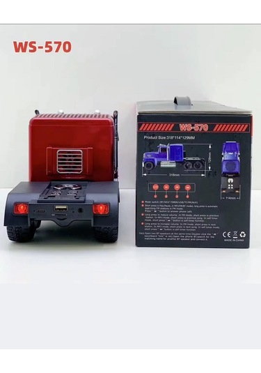 Wster Ws-570bt Tır Görünümlü Radyolu Bluetooth Hoparlör Kırmızı