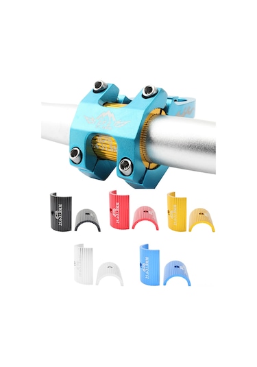 Xiyyadms Bisiklet Çubuk Uyumlu Adaptör 25.4-31.8mm: Alüminyum Ally, Dayanıklı, Kayma Engeli, Dağ Yolu Bisikletleri İçin Mavi