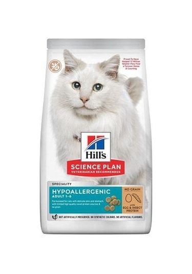 Hill's Scıence Plan Hypoallergenic Yumurta Ve Böcek Proteinli Yetişkin Kedi Maması 7 Kg