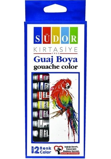 Südor Guaj Boya Tüp 12Li Çok Renkli