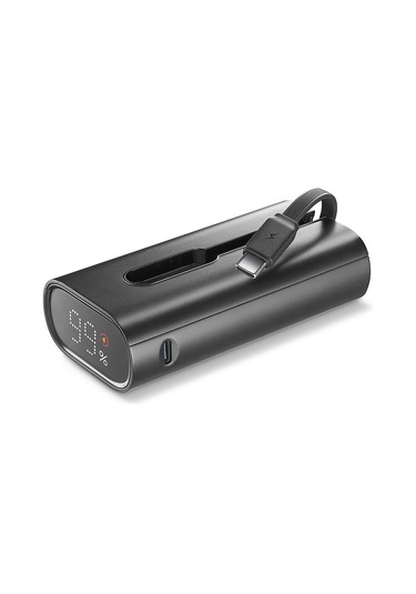 Cellularline LCD Ekranlı Entegre Type-C Kablolu Input + Output 10.000 Mah Powerbank