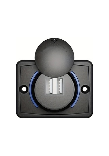 Xuweiwei Siyah 12-24v Dual Usb Hızlı Şarj Ağzı Araç Tekne Karavan Çakmaklık Paneli