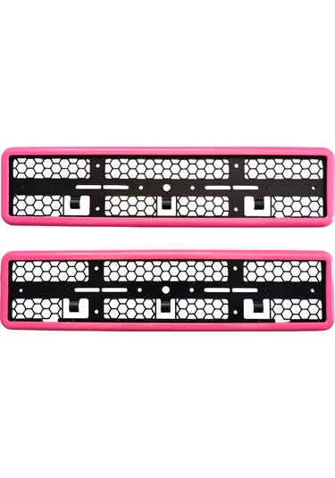 Çerçeveli Plakalık Plaka Altlığı Pembe 2& 39li