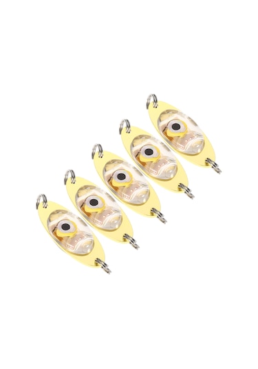 Tenfowee 5 Adet Metal Led Balık Çekici Işıklı Lova: Su Altında Parlar, Balıkları Çeker - Kırmızı, Beyaz, Mavi, Yeşil Ve Renkli