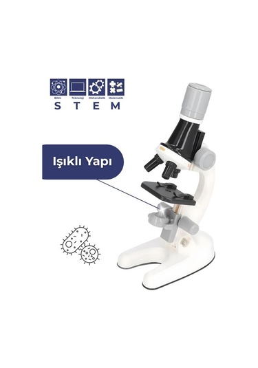 Temel Işıklı Bilim Mikroskopu 100x 400x 1200x Plastik Stem Eğitim Seti